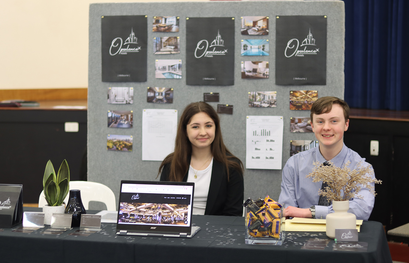 Students with their showcase at Australian Business Week